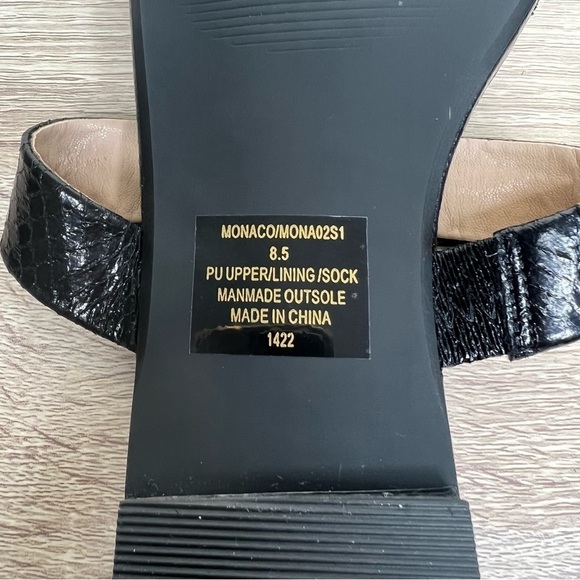 Steve Madden Monaco Black Sandals Size 8.5 - Picture 5 of 5